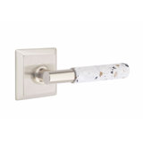 Select Round Privacy (Bed & Bath) Door Lever with Square Rosette