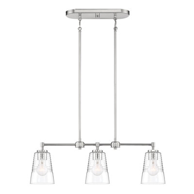 Mifflinville 3 - Light Polished Nickel Kitchen Island Pendant