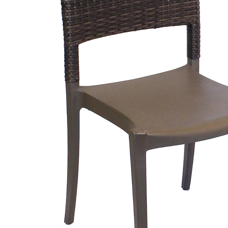 Grosfillex Java Stackable Sidechair, Bronze