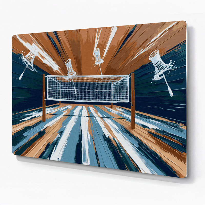 Art mural en métal Sports Court, H 20 po x l 24 po x P 0,05 po