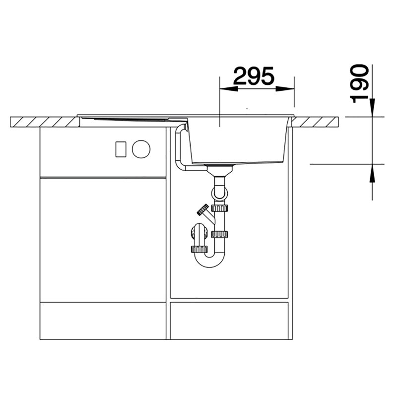 Metra Single Bowl Inset Kitchen Sink, Anthracite