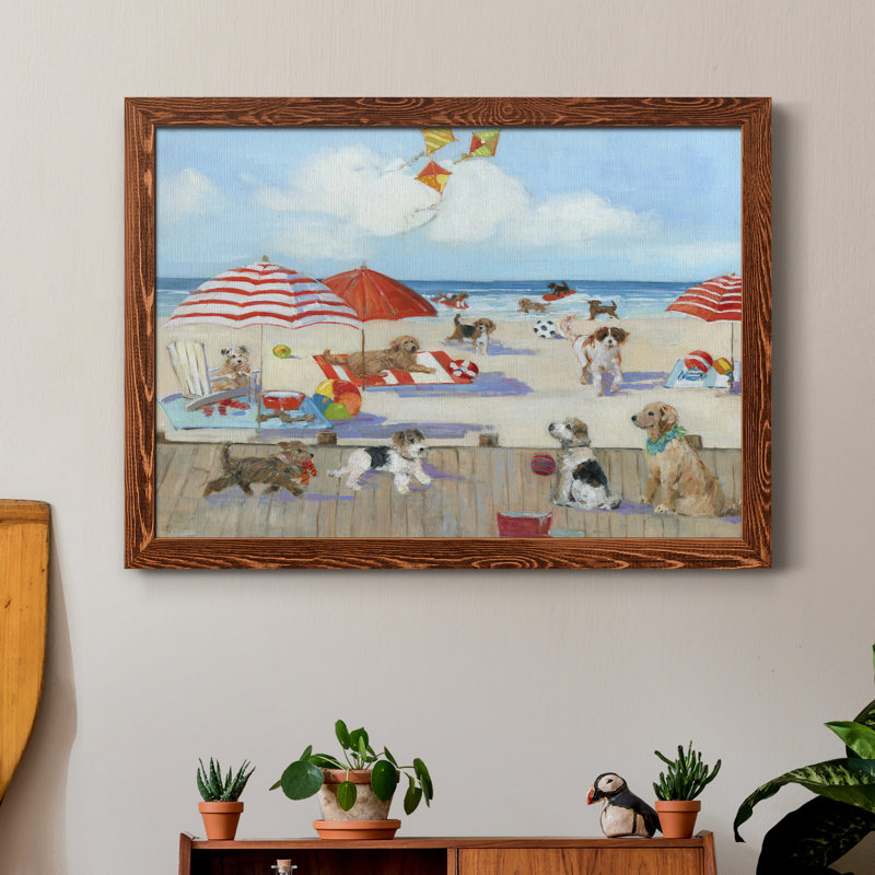«Beach Bark Park II», reproduction d'art sur toile encadrée, H 31,5 po x l 23,5 po x P 1,5 po, Érable