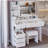 41" Large Size Left Drawer Desktop Vanity Table+Cushioned Stool, Extra Large Touch Control LED Mirror, 3-color Switch, Multi Layer High Capacity Storage Fashionable Dresser, Suitable For Large Space-137469679