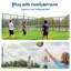 Ensemble de filet de volleyball 32 pi - hauteur réglable 7,4 pi-8 pi, ensemble de pratique portatif autoportant pour la cour et la plage