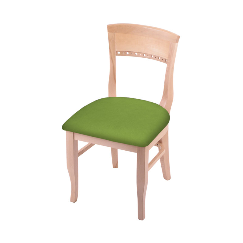 Hampton 19.25'' H Upholstered Beech Side Chair, Natural, Canter Kiwi Green