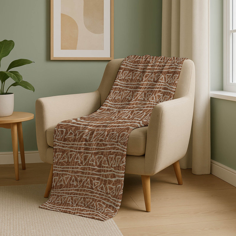 Jeté bohémien Addison Sherpa ASB730, Terracotta