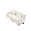 Chenille nuage blanc pour la maison - 2 places avec coussins décoratifs