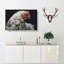 White Hen In Abstract - Wrapped Canvas-55301788