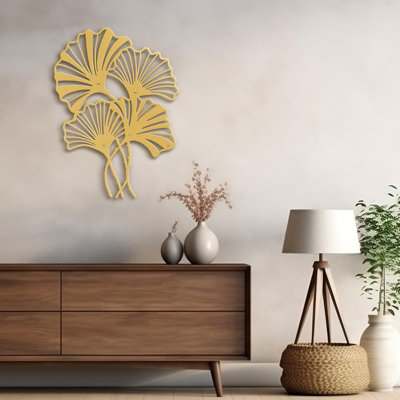 Décoration murale en métal Ginkgo Biloba