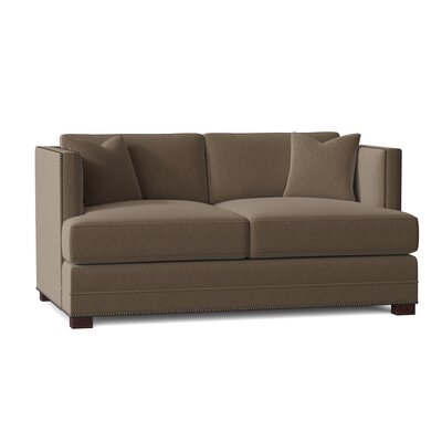 Anson 67.5"" Tuxedo Arm Loveseat with Reversible Cushions -  Fairfield Chair, 2798-70_8789 06_Espresso_1009Nickel