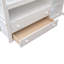 Lit mezzanine double en blanc avec bureau, tablettes et tiroirs - Pièce de chambre fonctionnelle et robuste-1902049701-1902049700