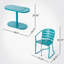 Charmant ensemble bistro Santa Monica avec fabrication en fer durable et design rétro moderne pour les repas en plein air