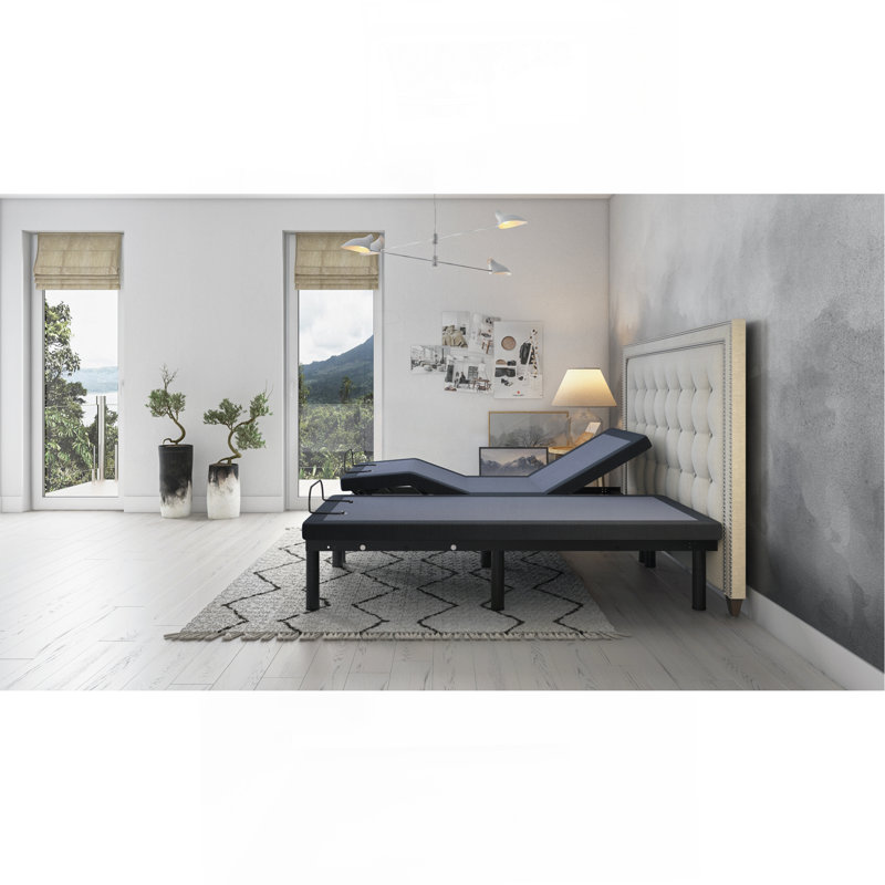Split California King Adjustable Bed Base With Three Vibration Modes And Head And Foot Position Adjustments