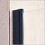 Porte de douche pivotante simple pivotante, alliage d'aluminium, verre trempé clair de 1/4 po (6 mm) de large épaisseur.