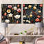 Emie - Ensemble de 2 collages carrés botaniques abstraits-101849712-101849713