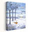 «Beauty of a Winter Landscape», reproduction d'art contemporain, paysage d'oiseaux, cheval, forêt-130424558
