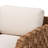 Benjiam Upholstered Seagrass and Mahogany wood Armchair
