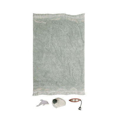 Sea Wonders Rectangle Hand Woven Cotton Rug