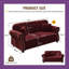 Canapé en velours 63 po Chesterfield-270445336