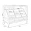 Nut-brown Solid Manufactured Wood Jewelry Display Storage Cabinet with drawer-style storage compartments