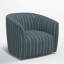 Fauteuil demi-tonneau pivotant rembourré Marita-1758183668