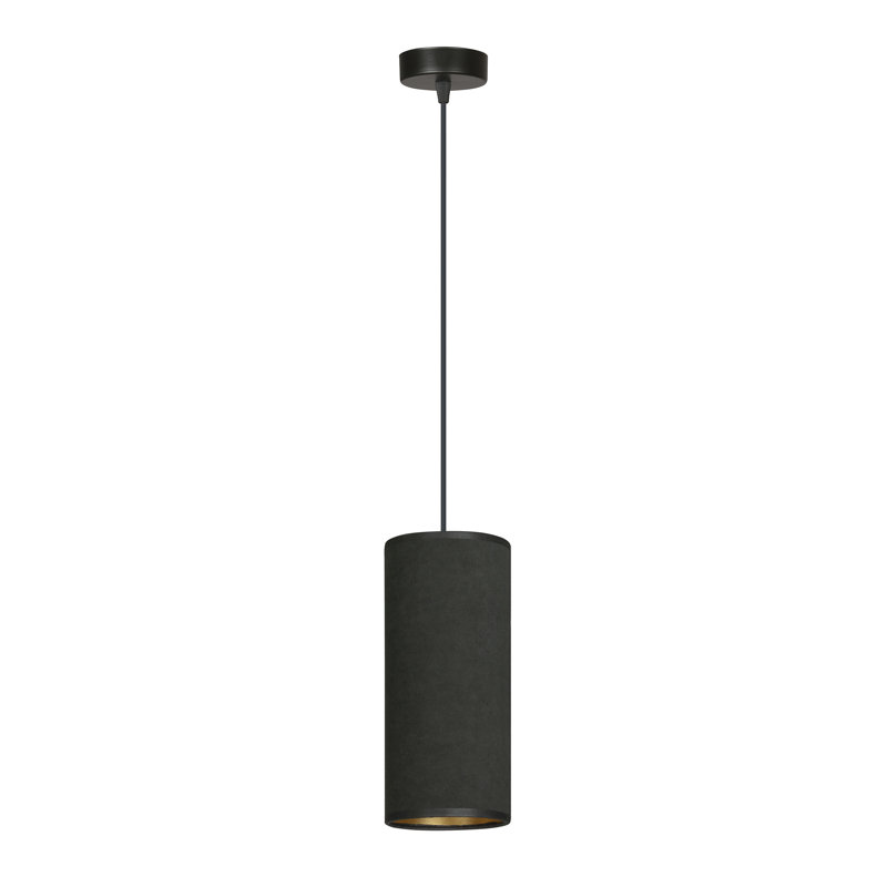 Ealidh 1 - Light Steel Cylinder Pendant, Black