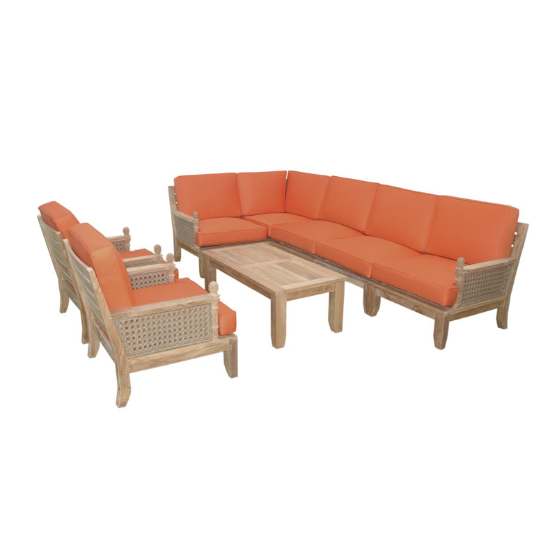 Luxe Outdoor 4 - Piece Teak Conversation Set
