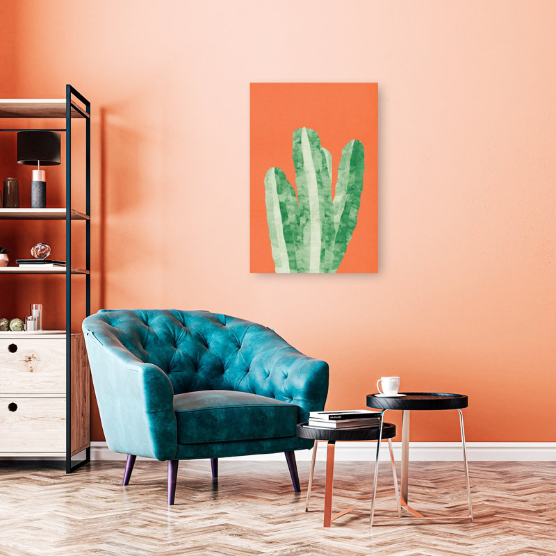 Cactus moderne moderne abstrait, impression d'art mural contemporain, H 36 po x l 24 po