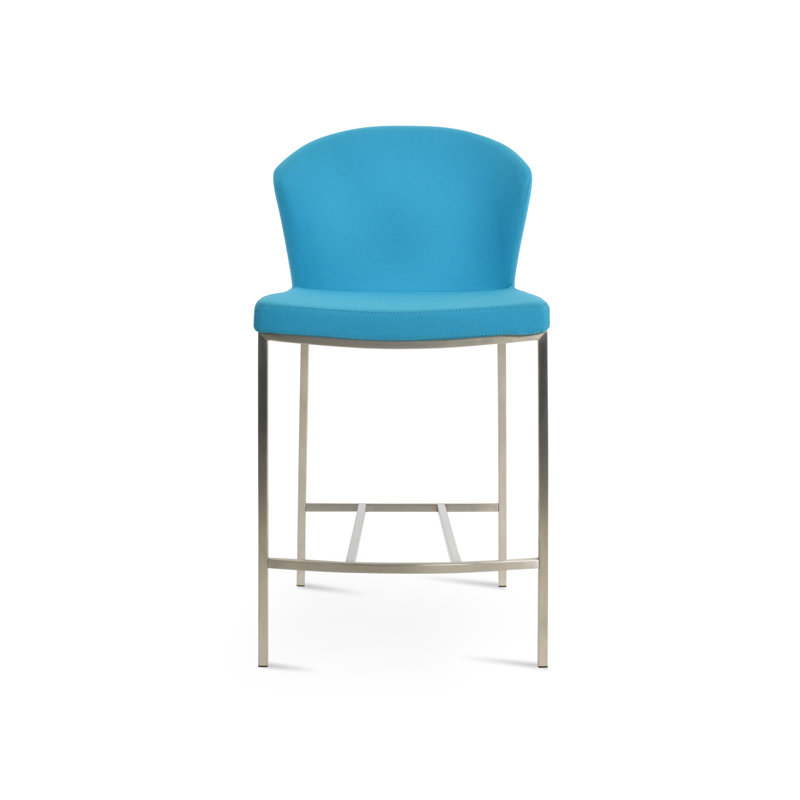Capri Metal Counter  Stool, Turquoise