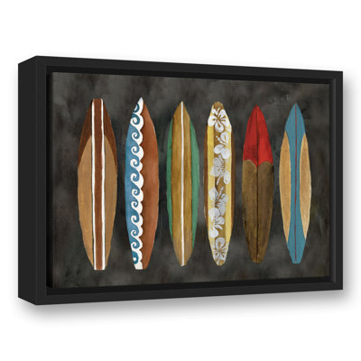 Planches de surf rétro encadrées sur toile