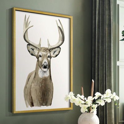 Impression encadrée Handsome Whitetail II - bois massif