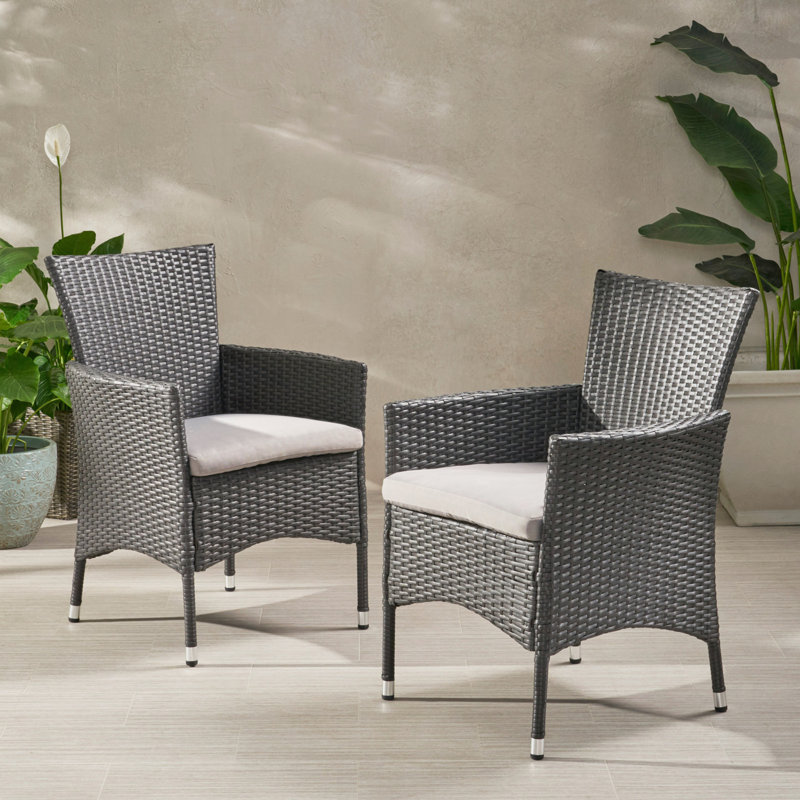 Mcnealy Patio Dining Chairs with Cushions