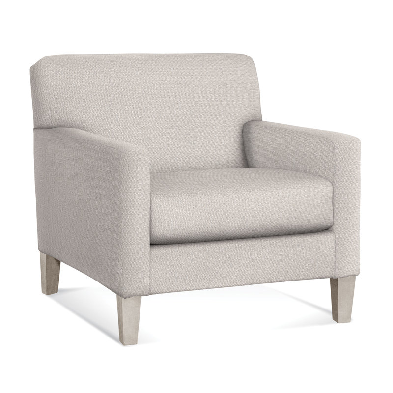 Tampa Armchair, White Textured Performance; 0865-91, Havana