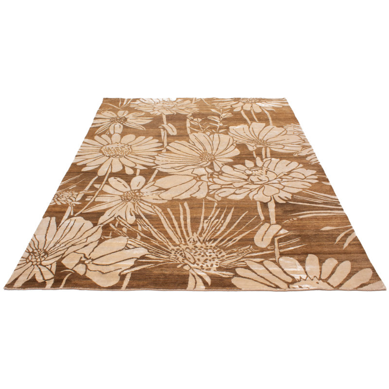 Tapis unique de 9 pi x 12 pi 1 po brun Ortis