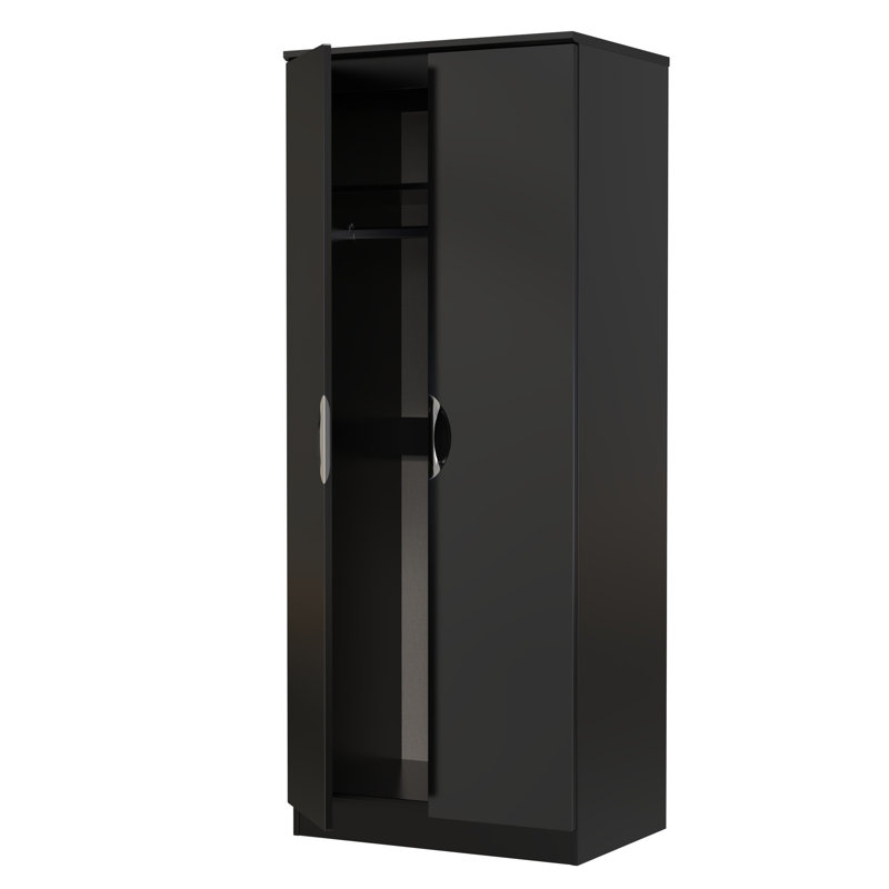 Strella 2 Door Wardrobe, Black