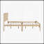 Cadre de lit plateforme contemporain de grande taille à finition naturelle, fabrication en bois durable, pas de sommier tapissier, design minimaliste-198886152