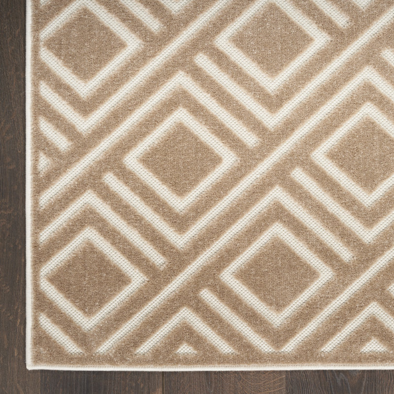 Tapis d'intérieur moderne brun Ebern Designs Garp, Rectangle 3 pi 11 po x 5 pi 11 po