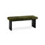 Banc rembourré vert en bois massif-2132019531