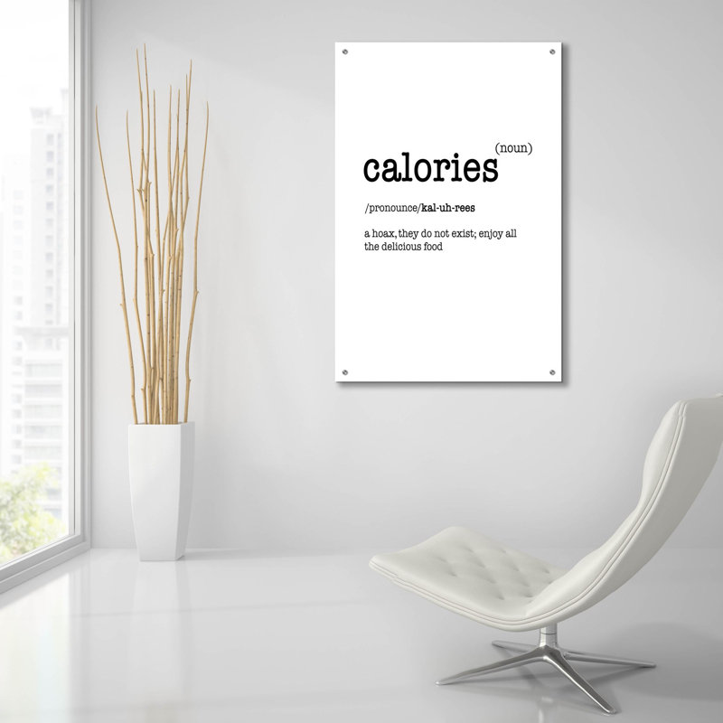«Kitchen Signs O» par Jean Plout, art mural en verre acrylique, 24 po x 36 po, 24 po x 36 po