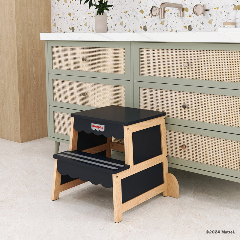 Escabeau Fisher Price Wonderstep par Dream On Me, Noir/chêne