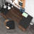 Solid Wood Top Metal Base Computer Desk