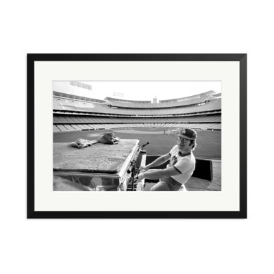 Elton John rehearses at Dodger Stadium