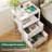 Nightstand With Charging Station, Side Table With Fabric Drawers, End Table With Open Shelf, Bedside Table With USB Ports And Outlets, Night Stand For Bedroom, White