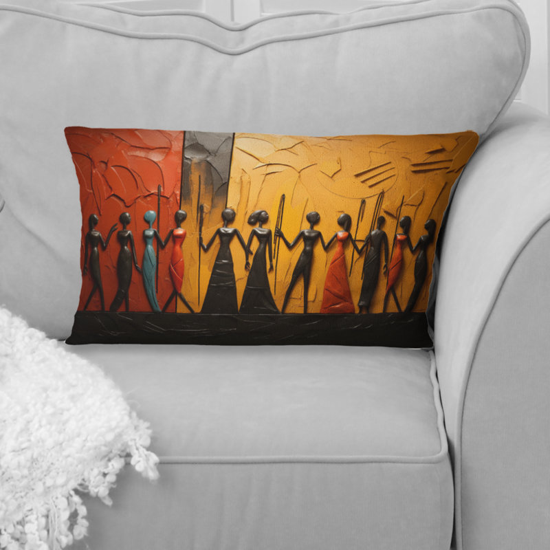 Coussin décoratif imprimé Tribal africain - African Tribal Rhythms