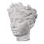 Petit vase mural en ciment 6,7 x 5,5 x 8,7 po Visage
