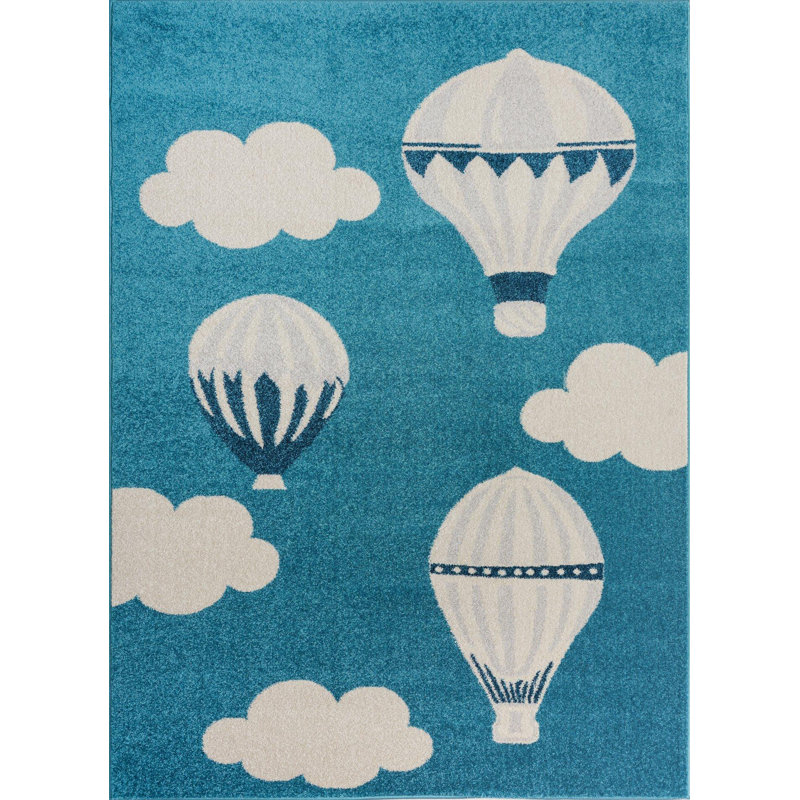 Tapis bleu Hollinger, Rectangle 5 pi 3 po x 7 pi 3 po