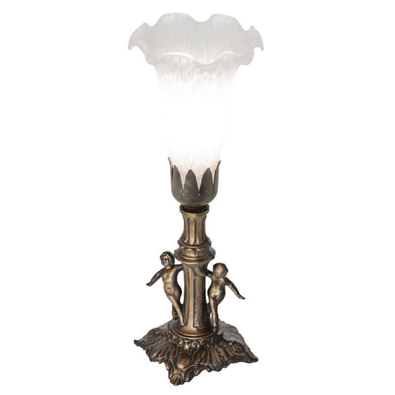 Mini lampe l 11 po Tiffany Pond, Blanc