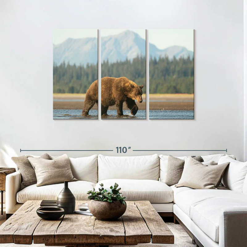 Bear By Tidal Delta, 48" H x 74" W