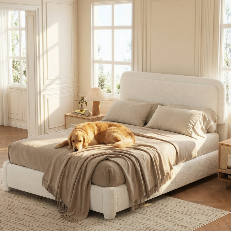 Lit plateforme moderne, Lit double