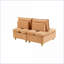 Canapé-lit en flanelle citrouille minimaliste à 2 places 58 pouces pour salon et ampoules Sofas Balcon | Mélange de polyester | Cabriole